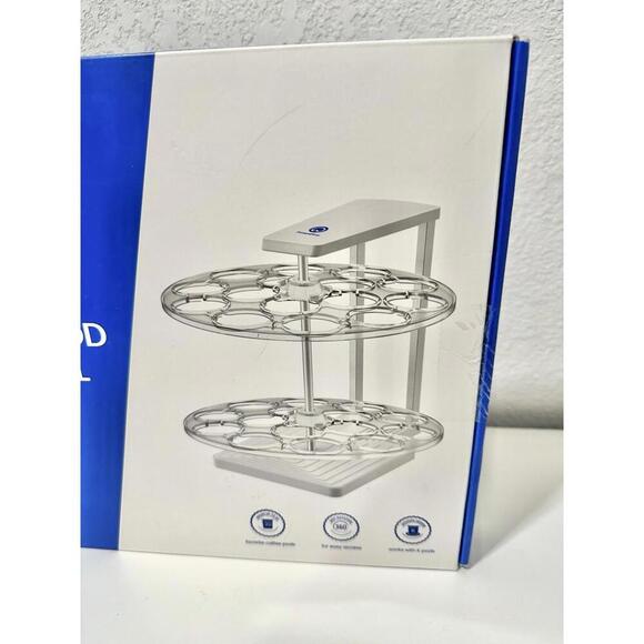 Ananda’s - Coffee Spinning Carousel Plastic White/Clear NEW in Box, 30 Pods - Picture 2 of 5